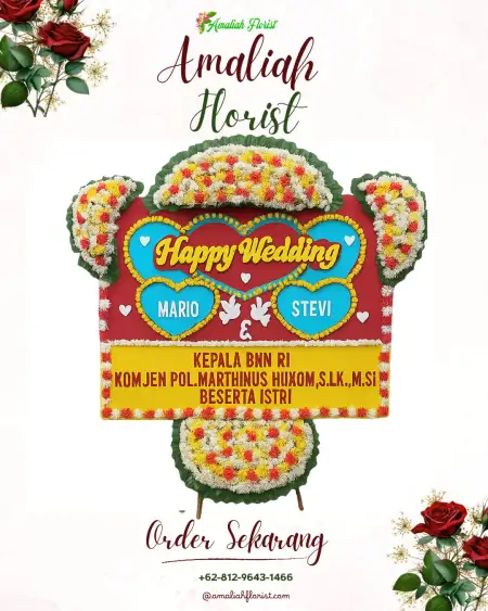 Papan Bunga Pernikahan Ngkaring Karing